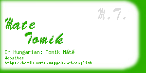 mate tomik business card