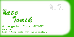 mate tomik business card